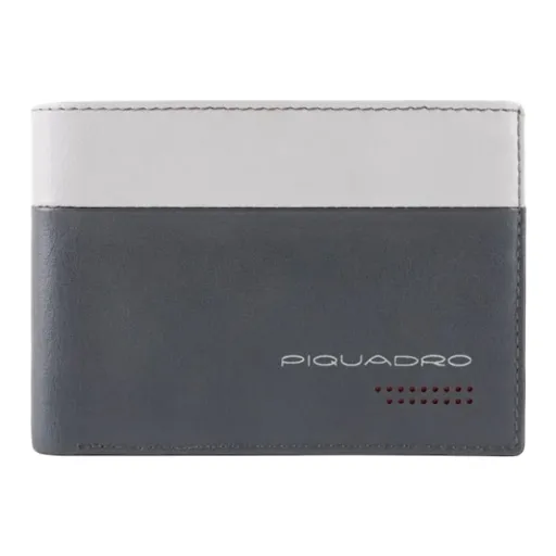-PIQUADRO Portafoglio Uomo in Pelle con Porta Monete PU257UB00R/GRN
