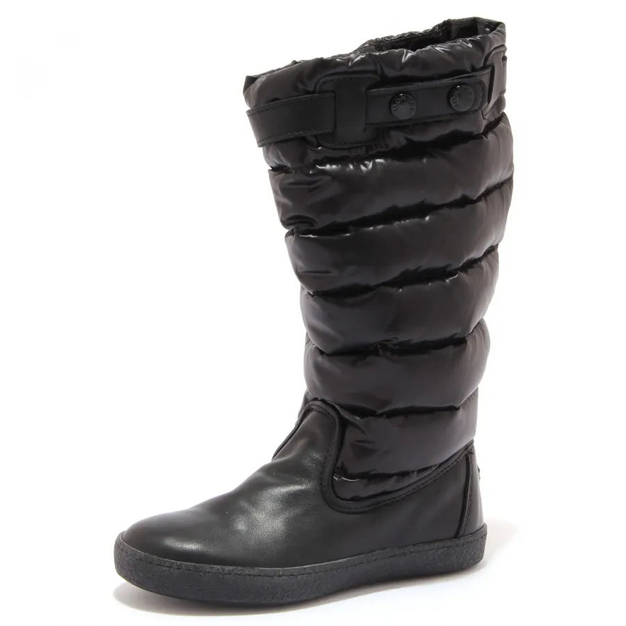 0494X stivale bimba girl MONCLER JUNIOR scarpe black shoe boot