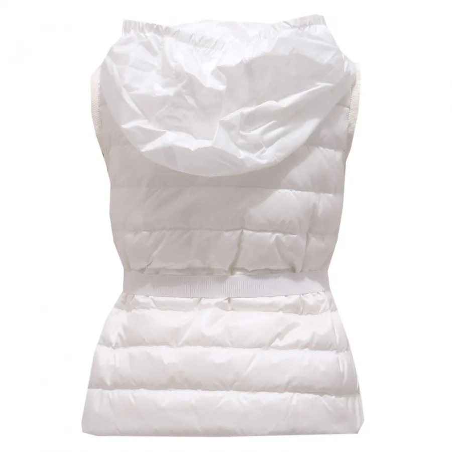 0974Y piumino SLIM smanicato GIRL bimba MONCLER PERIDOT white jacket