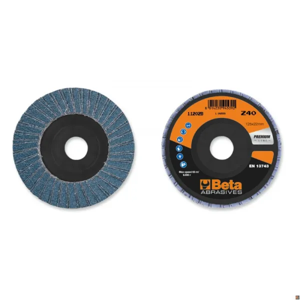 11202B 80 - CF. 10PZ DISCHI BI-LAM ZIRC. SP/PL ø125 GR80 LS BETA UTENSILI 112020108