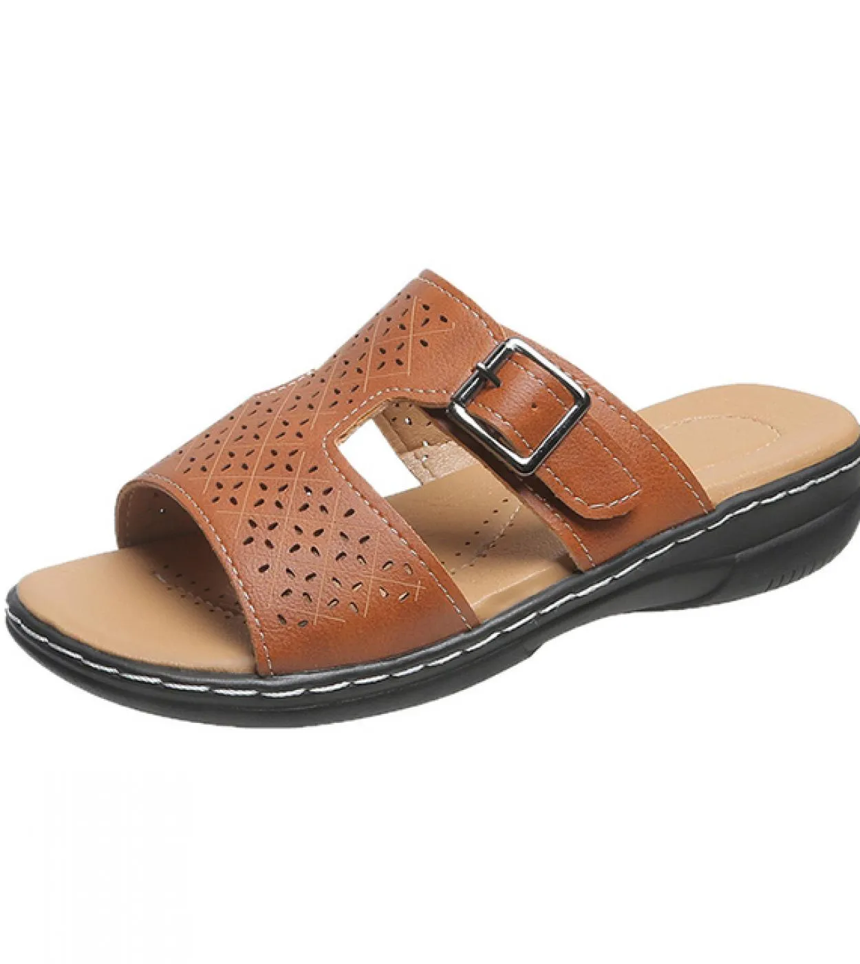 2023 Pantofole con zeppa estive Scarpe da donna Sandali da passeggio con piattaforma con fibbia alla moda Donna Comode infradito