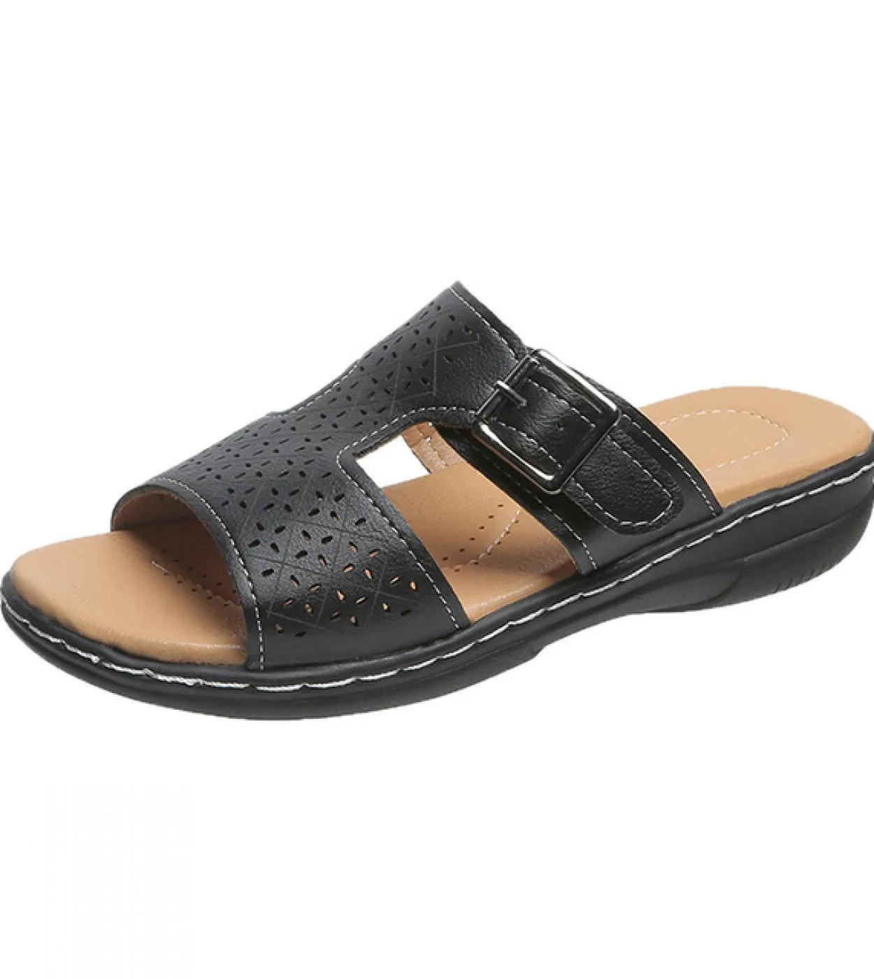 2023 Pantofole con zeppa estive Scarpe da donna Sandali da passeggio con piattaforma con fibbia alla moda Donna Comode infradito