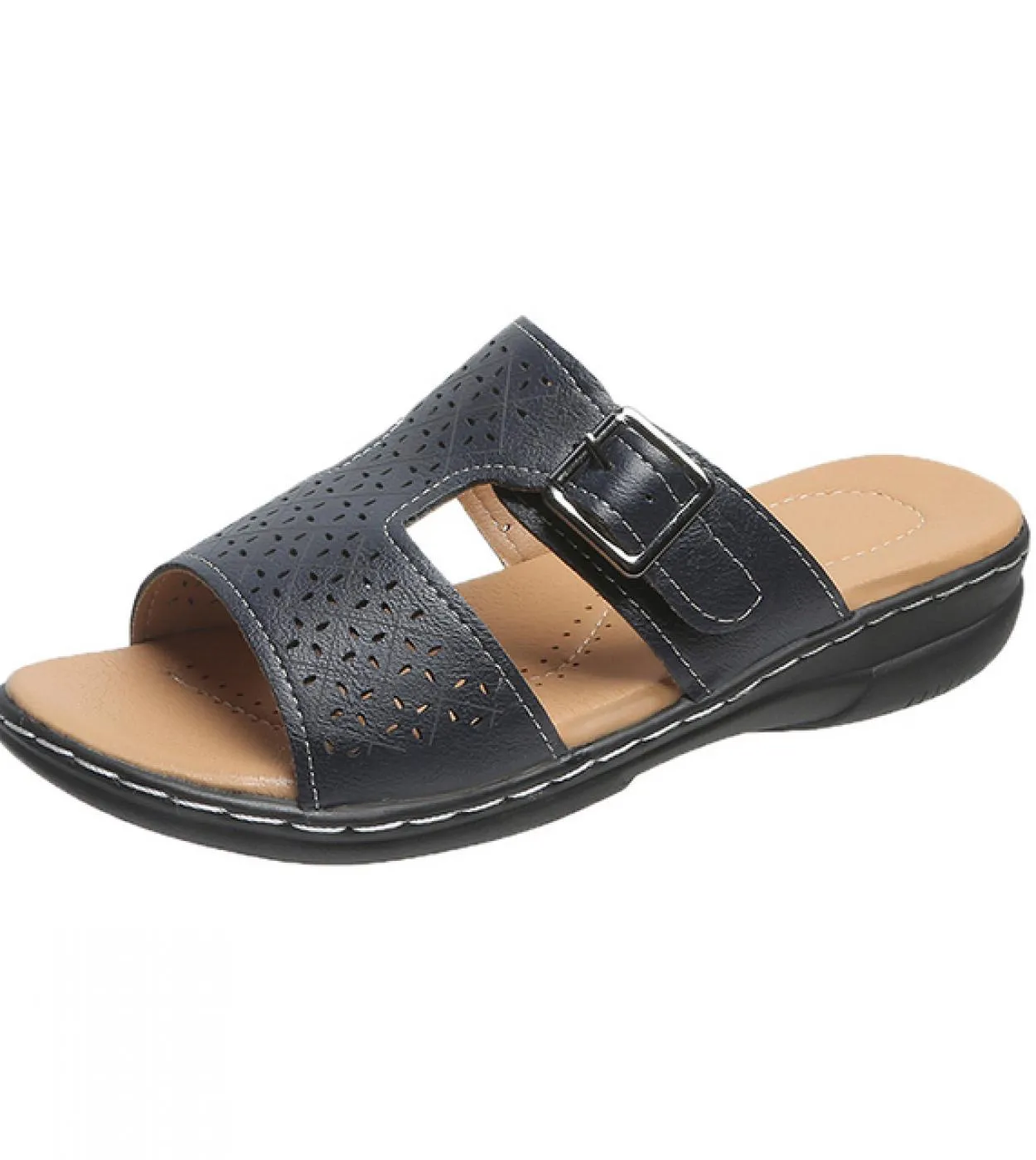 2023 Pantofole con zeppa estive Scarpe da donna Sandali da passeggio con piattaforma con fibbia alla moda Donna Comode infradito