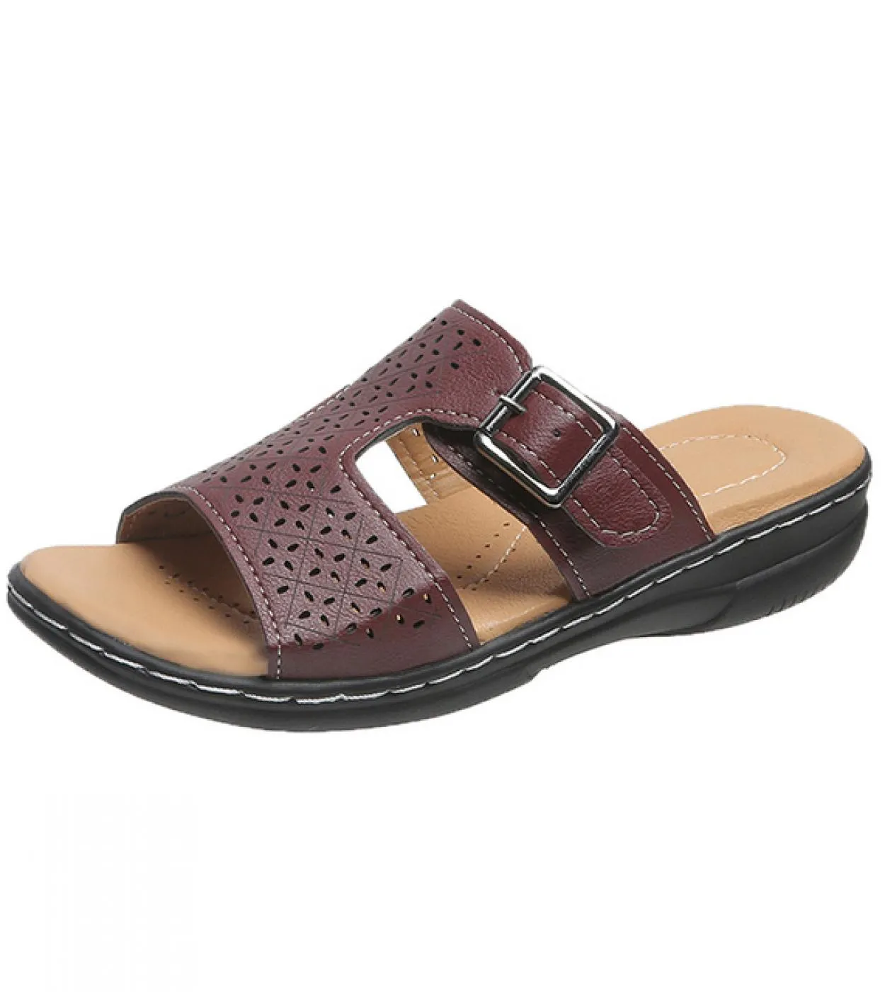 2023 Pantofole con zeppa estive Scarpe da donna Sandali da passeggio con piattaforma con fibbia alla moda Donna Comode infradito