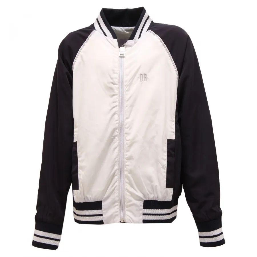 3094T giacca antivento bimbo BIKKEMBERGS blu/bianco bomber jacket kid