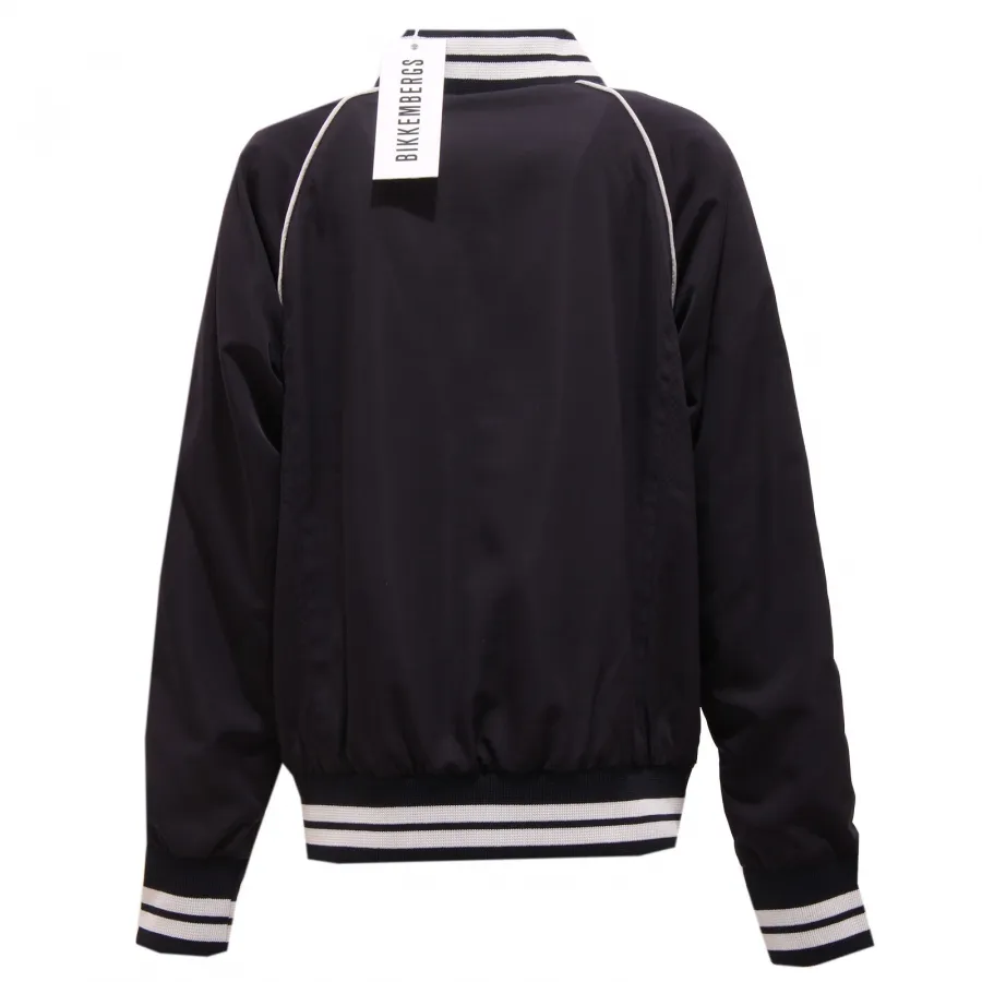 3094T giacca antivento bimbo BIKKEMBERGS blu/bianco bomber jacket kid