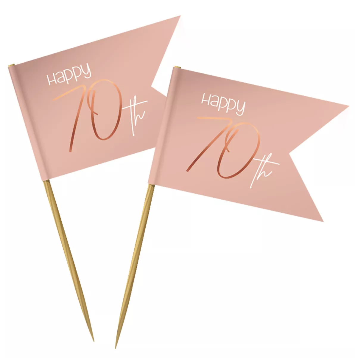 36 stuzzicadenti 70° compleanno rosa