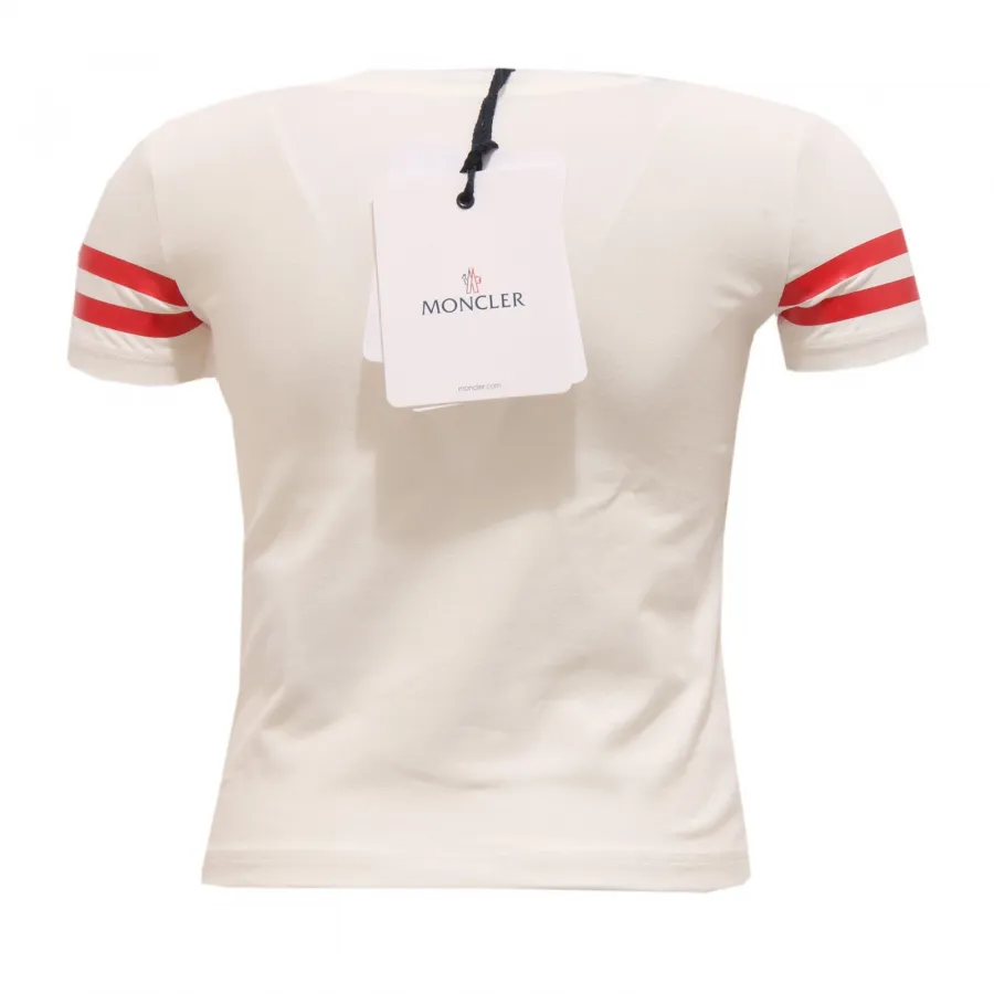 4339T maglia bimbo MONCLER maglia bianco multicolor cotone t-shirt kid