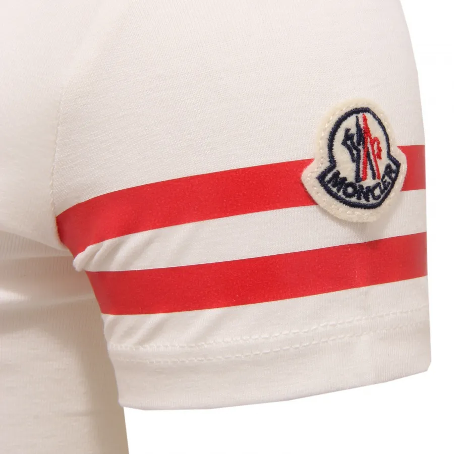 4339T maglia bimbo MONCLER maglia bianco multicolor cotone t-shirt kid