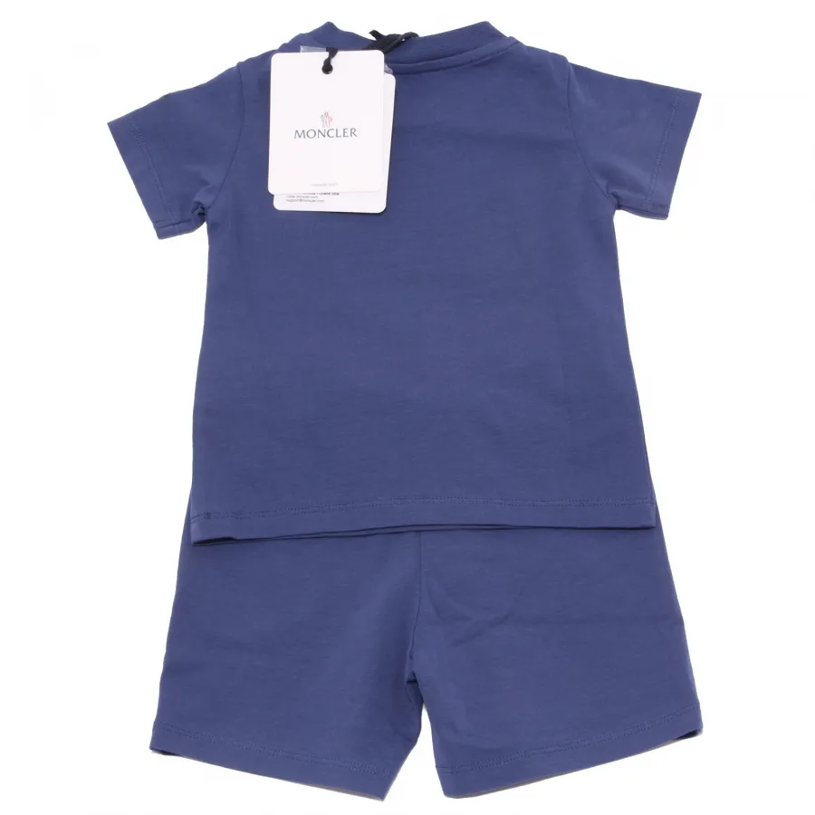 4435X completo bimbo MONCLER boy maglia + short blue t-shirt short