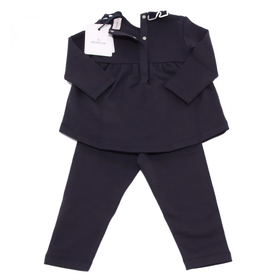 4708Z completo tuta bimba GIRL MONCLER blue sweatshirt + trouser tracksuit