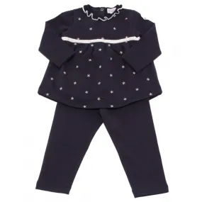 4708Z completo tuta bimba GIRL MONCLER blue sweatshirt + trouser tracksuit