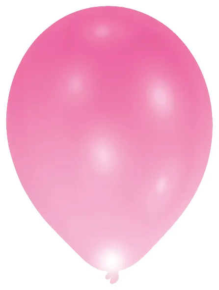 5 palloncini a LED rosa 27cm