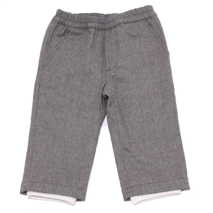5724V pantalone bimbo MONCLER lana grigio grey wool trouser boy kid