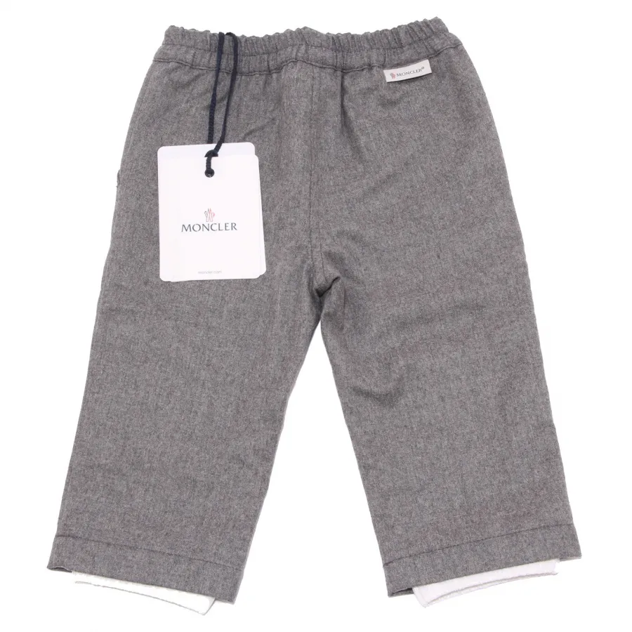 5724V pantalone bimbo MONCLER lana grigio grey wool trouser boy kid