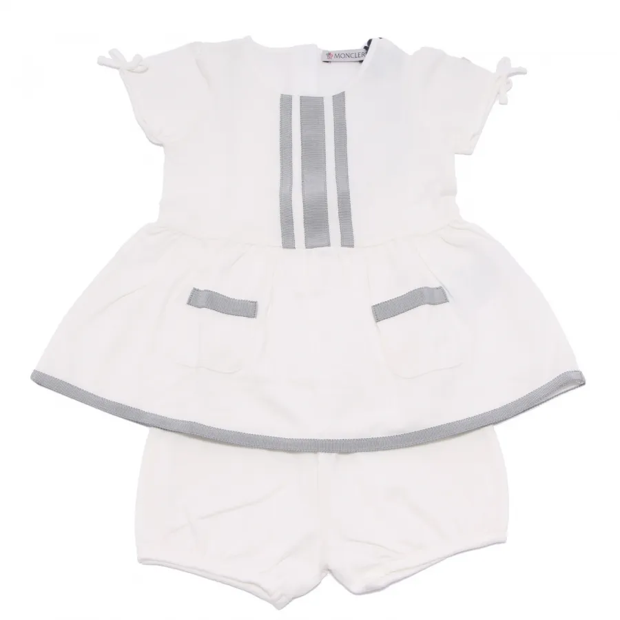 7361R completo abito bimba MONCLER vestito con culotte dress kid