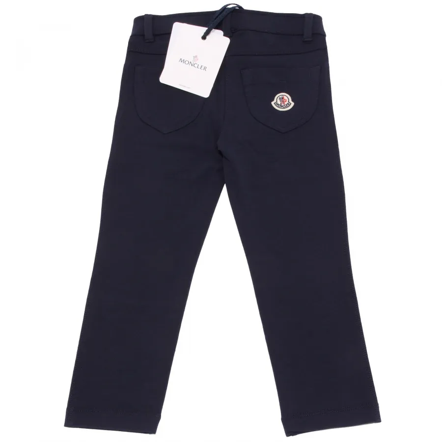 7664Y pantalone bimba GIRL MONCLER blue leggings cotton trouser pant