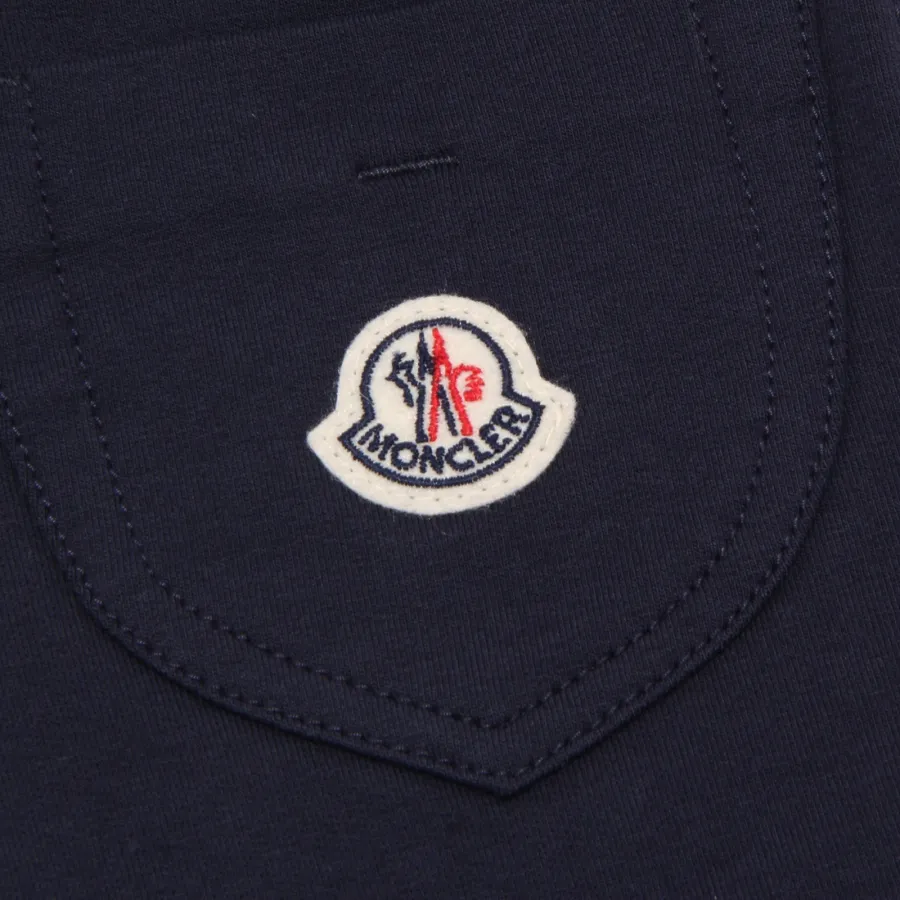 7664Y pantalone bimba GIRL MONCLER blue leggings cotton trouser pant