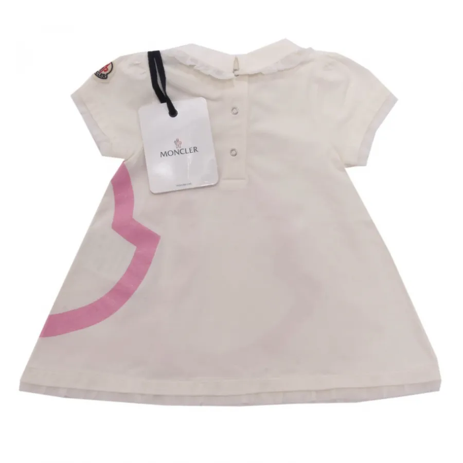 7828AH vestito bimba girl MONCLER off white printed cotton dress