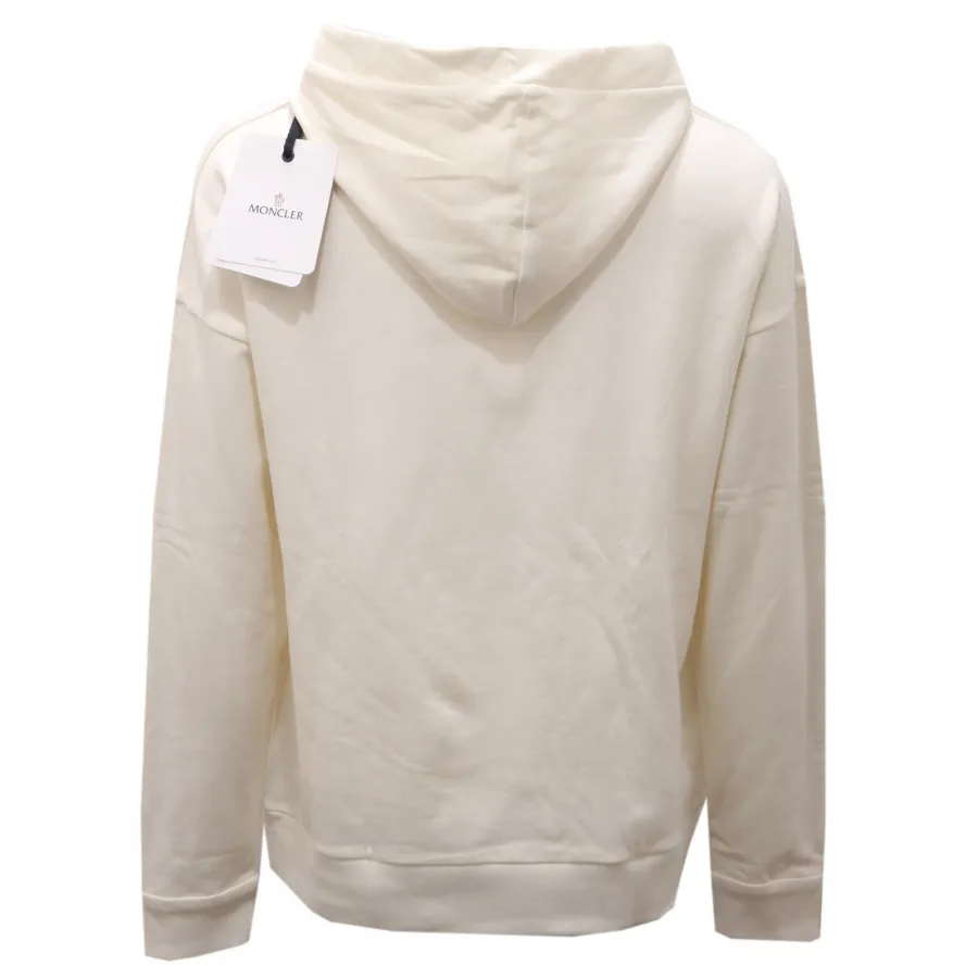 8061AD felpa bimba girl MONCLER off white cotton unisex sweatshirt kids