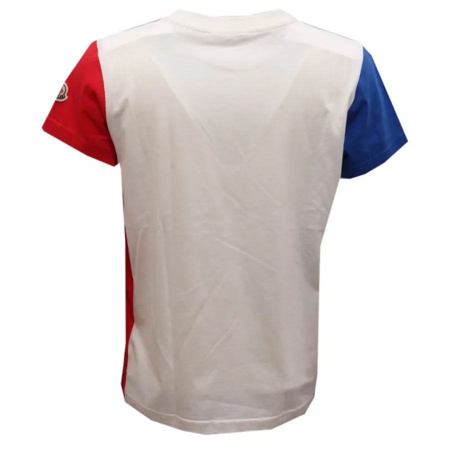 8306AH maglia bimbo boy MONCLER off white printed cotton t-shirt