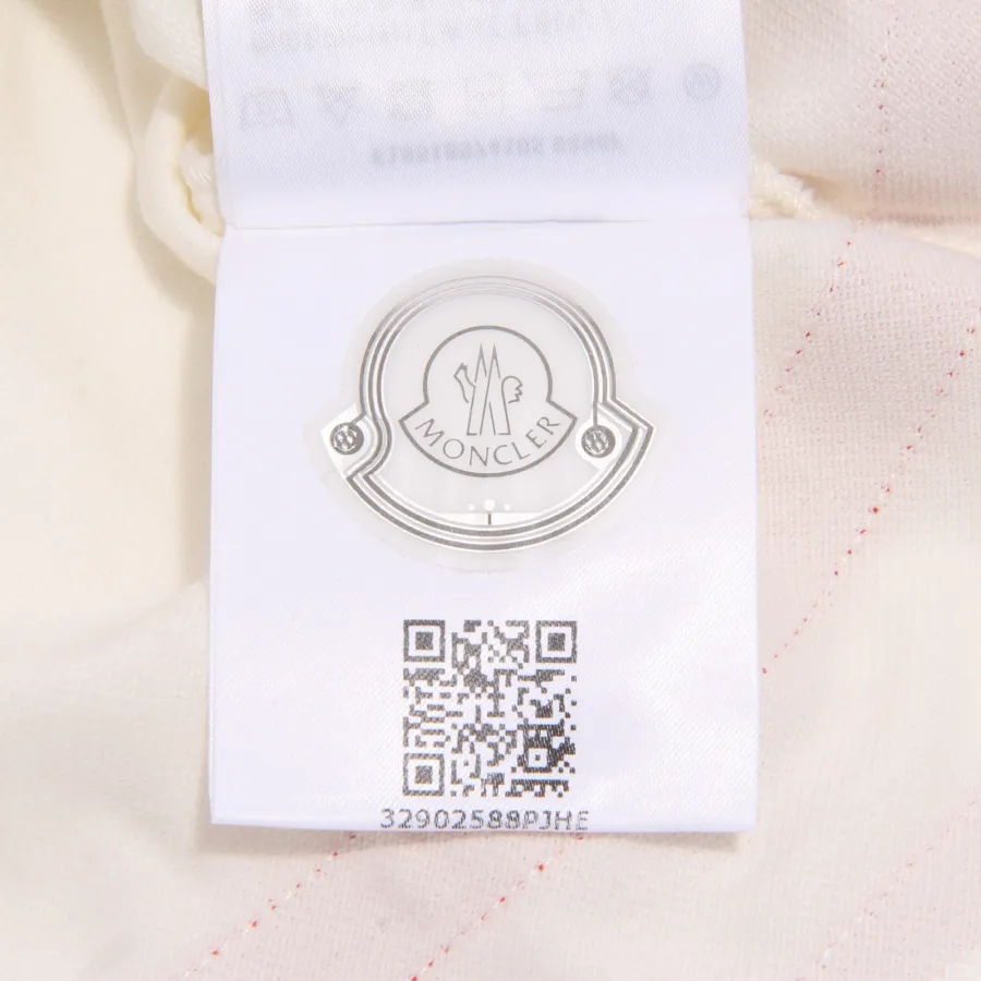 9076AA abito bimba GIRL MONCLER vestito cotton white/red dress