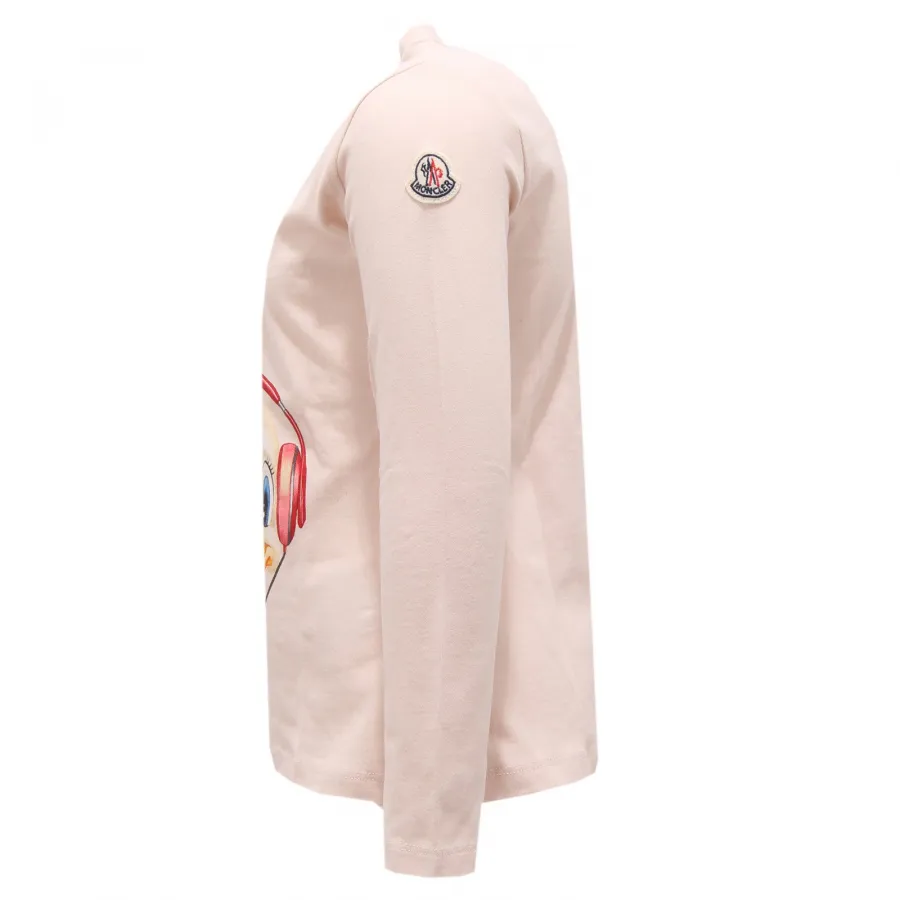 9143R maglia bimba MONCLER cotone rosa girocollo t-shirt kid