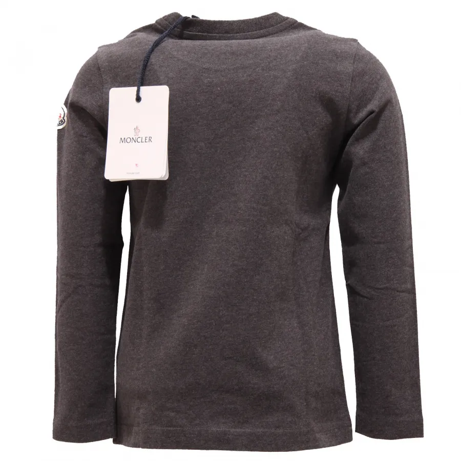 9211R maglia bimbo MONCLER cotone grigio girocollo t-shirt kid