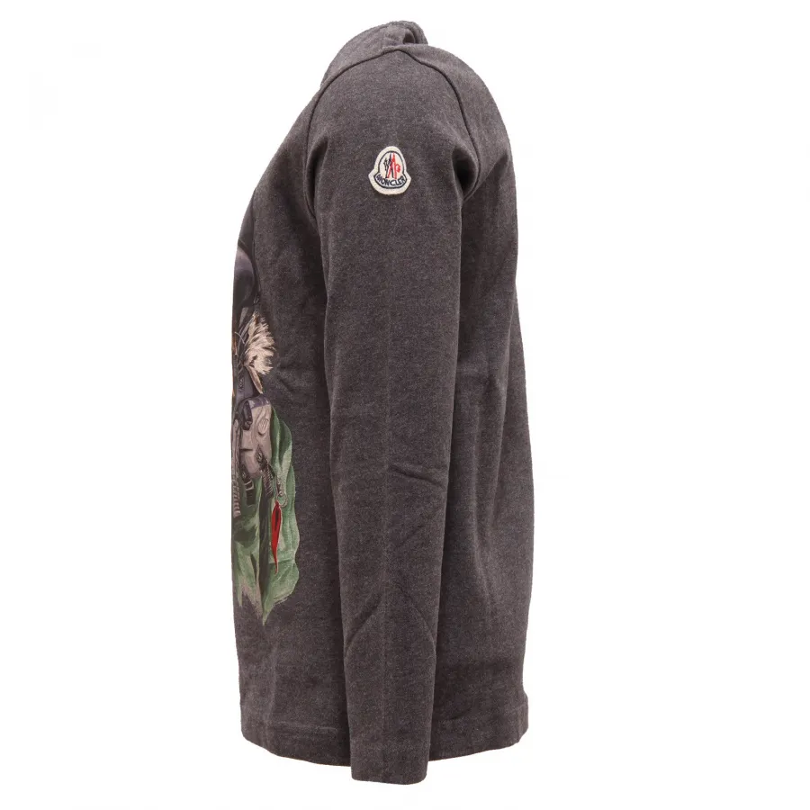9211R maglia bimbo MONCLER cotone grigio girocollo t-shirt kid
