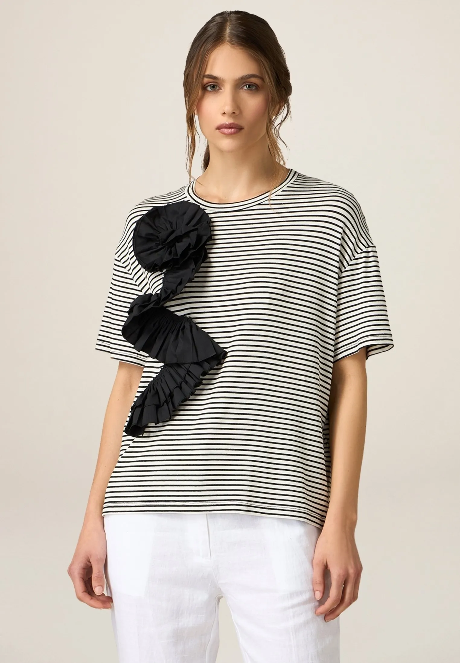 A RIGHE CON ROUCHE - T-shirt con stampa