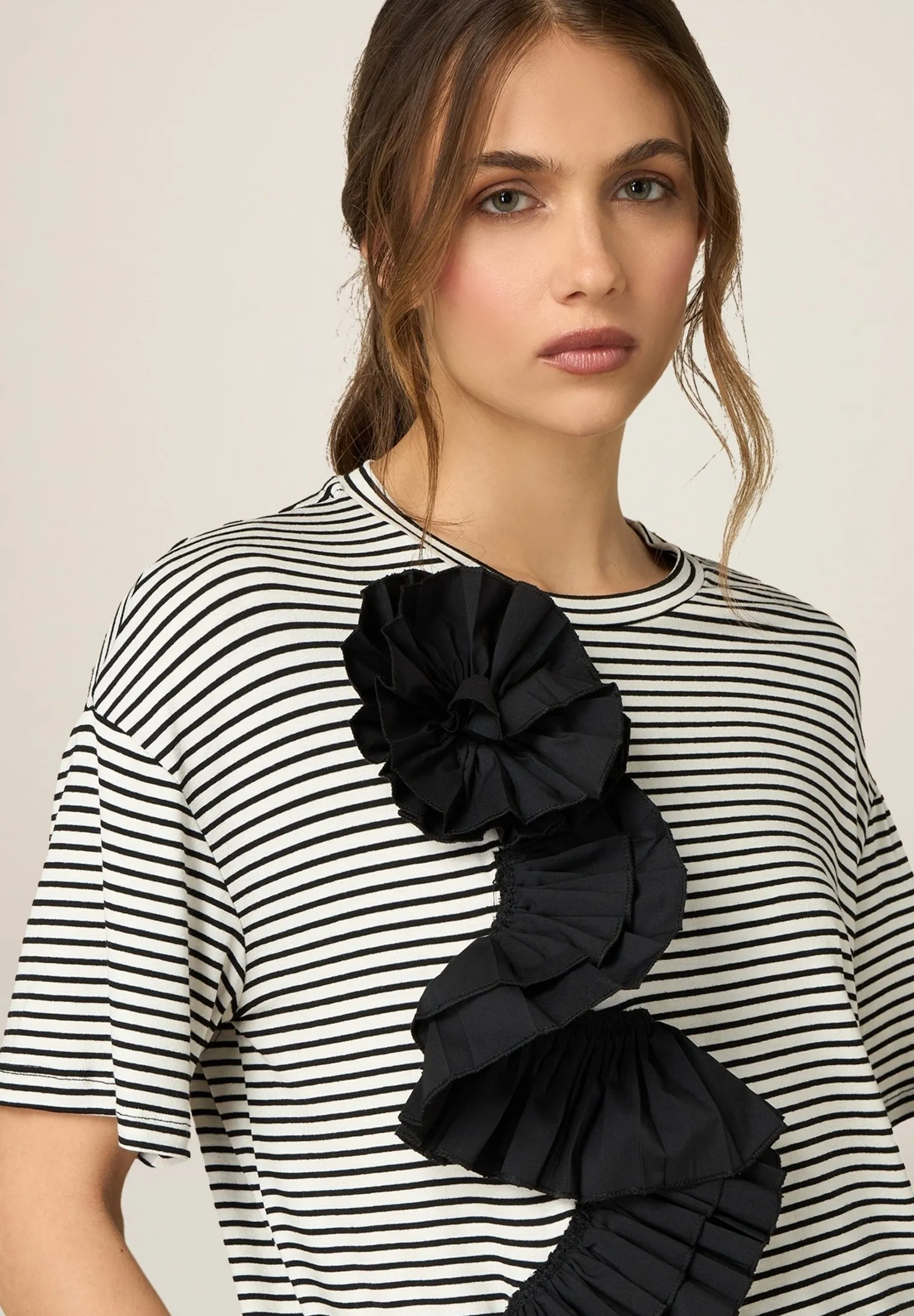 A RIGHE CON ROUCHE - T-shirt con stampa