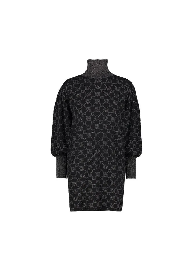 Abito con logo jacquard