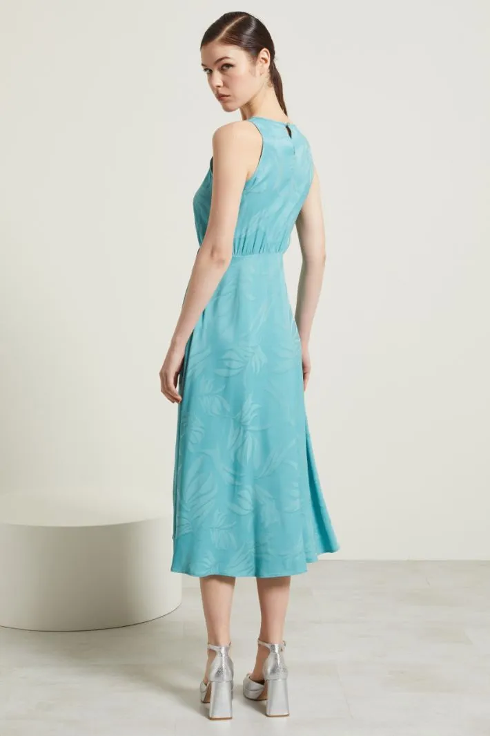 Abito in viscosa jacquard