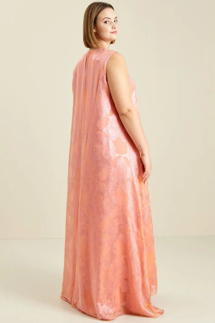 Abito lungo in chiffon