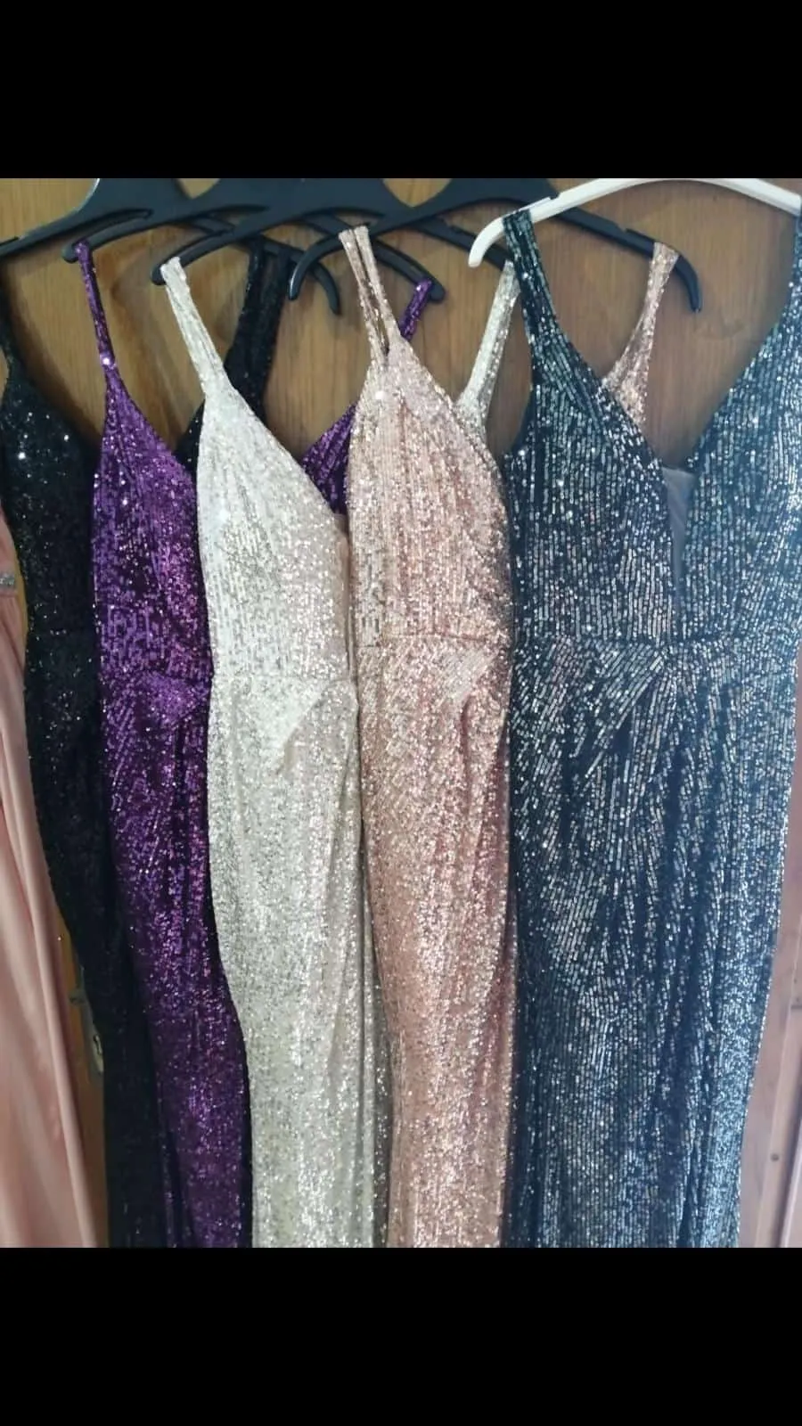 Abito lungo in micropaillettes (vari colori)