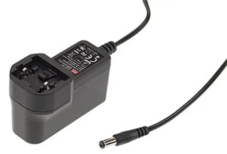 Adattatore AC/DC Adattatore ca/cc MEAN WELL 9V cc, 1.33A, spina Australia, connettore maschio europeo, Regno Unito, US