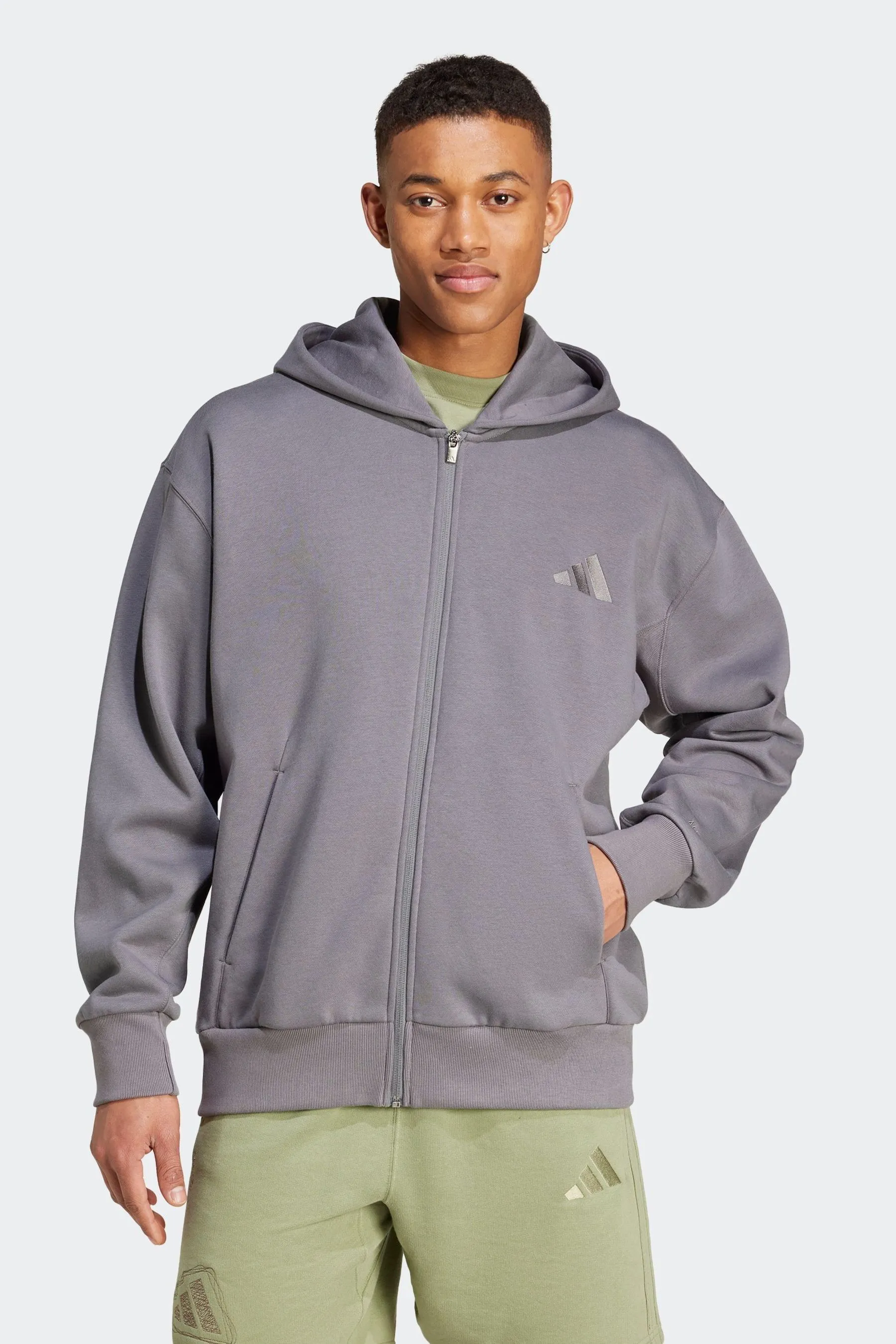 adidas All Season Fleece Zip Up Hoodie    