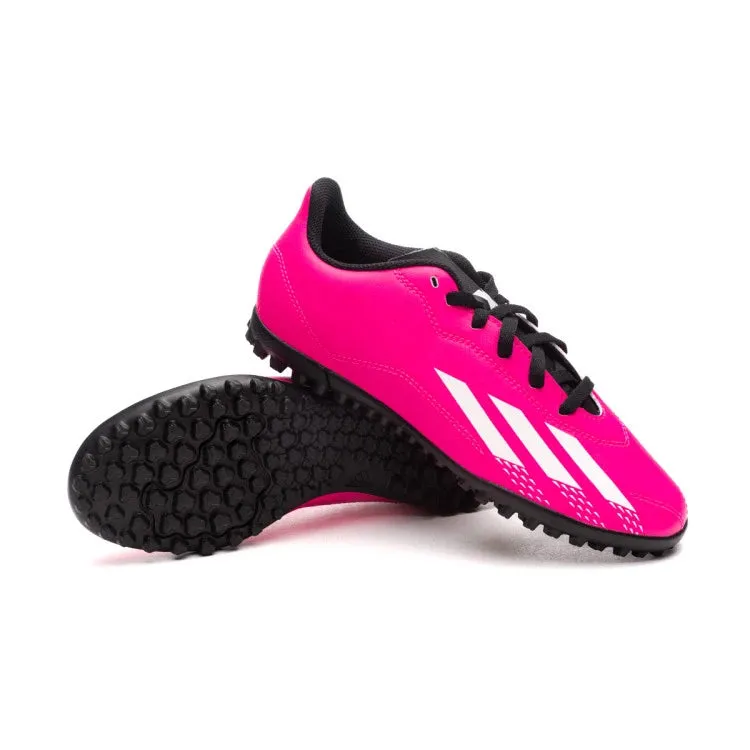 Adidas soccer shoe for boys X Speedportal.4 TF GZ2446 pink-white-black