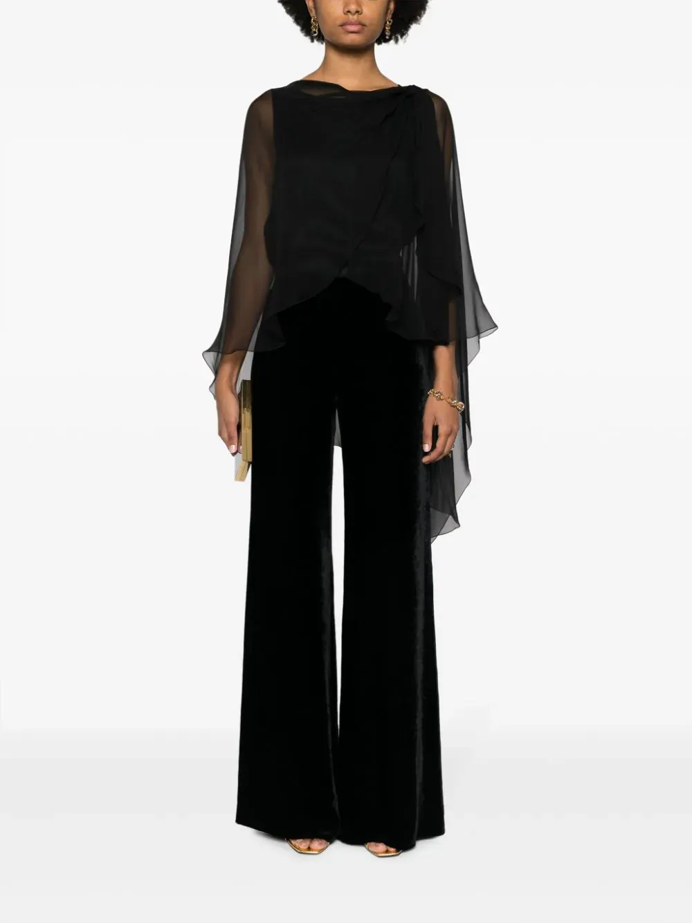 ALBERTA FERRETTI   BLUSA NERA IN SETA