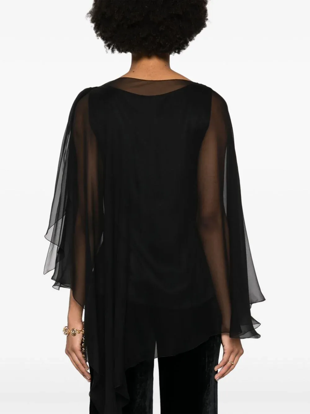 ALBERTA FERRETTI   BLUSA NERA IN SETA