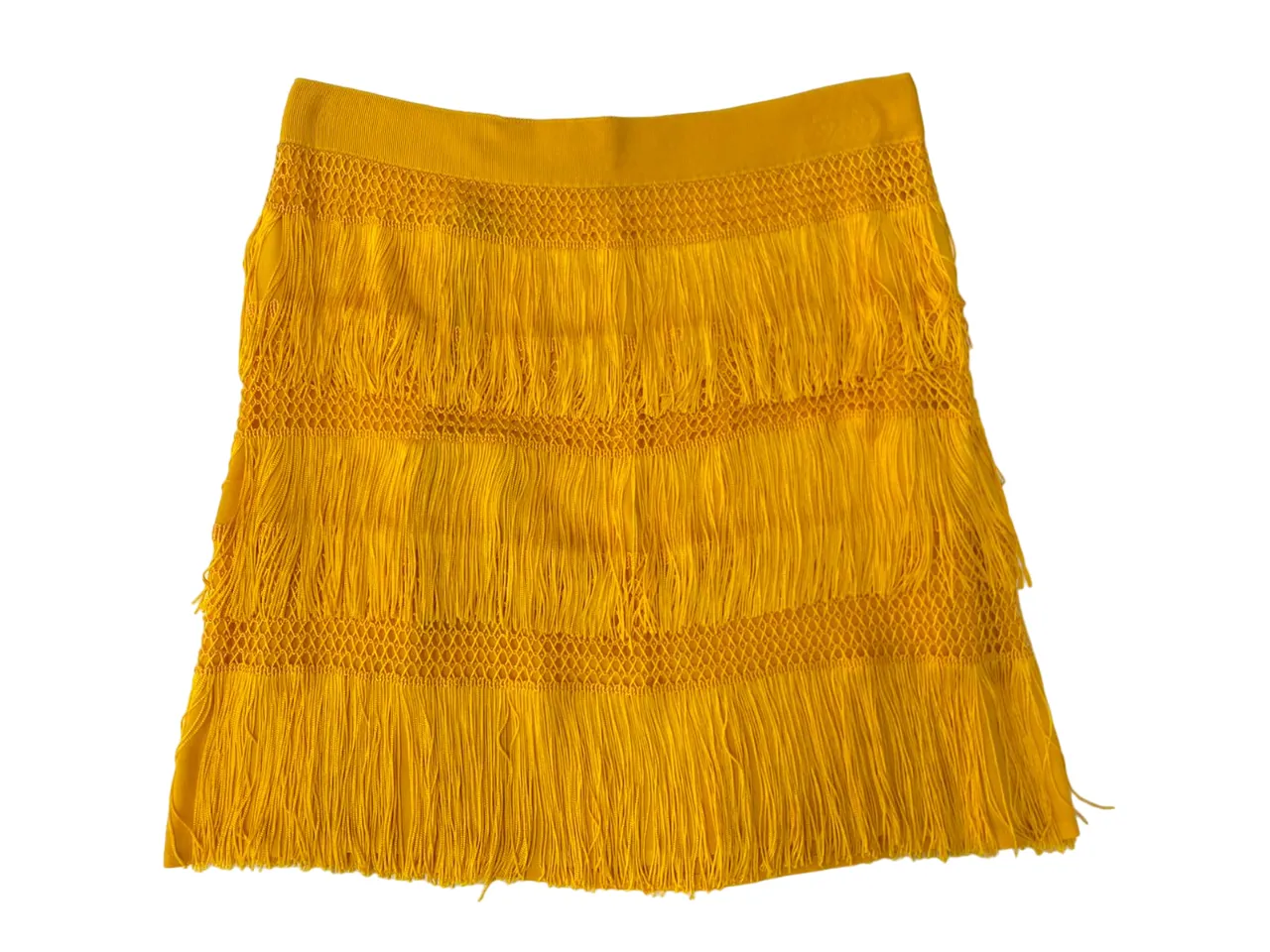ALBERTA FERRETTI   GONNA ARANCIONE CON FRANGE