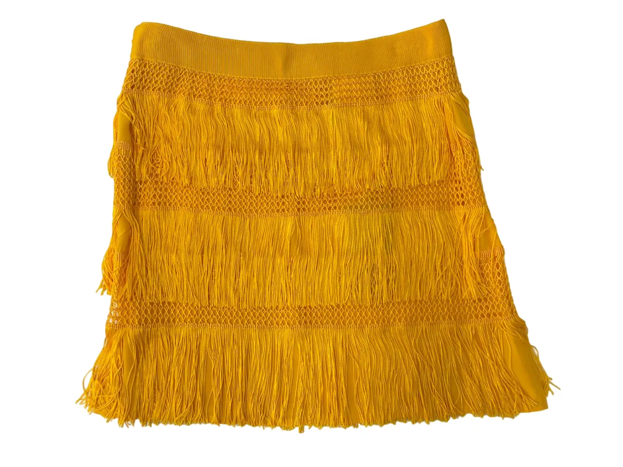 ALBERTA FERRETTI   GONNA ARANCIONE CON FRANGE