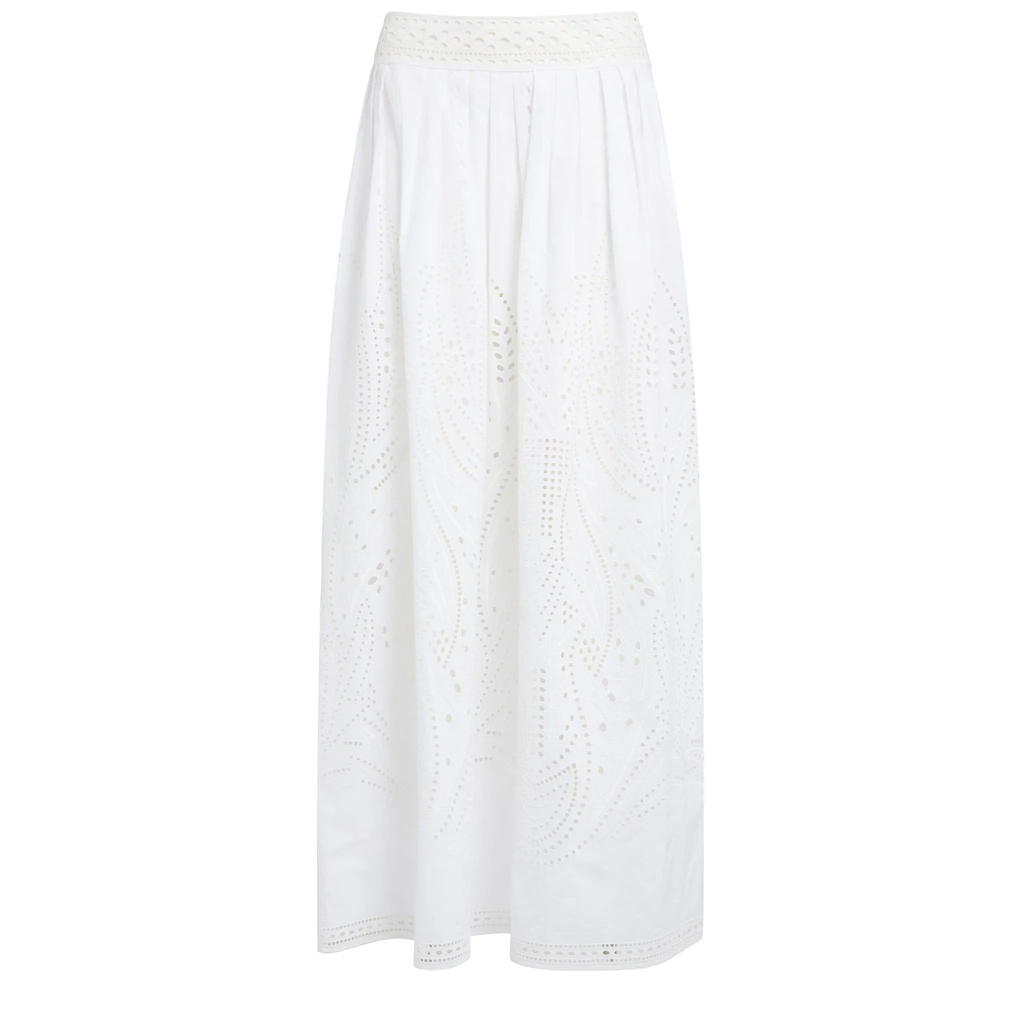 ALBERTA FERRETTI  Gonna lunga in cotone bianca