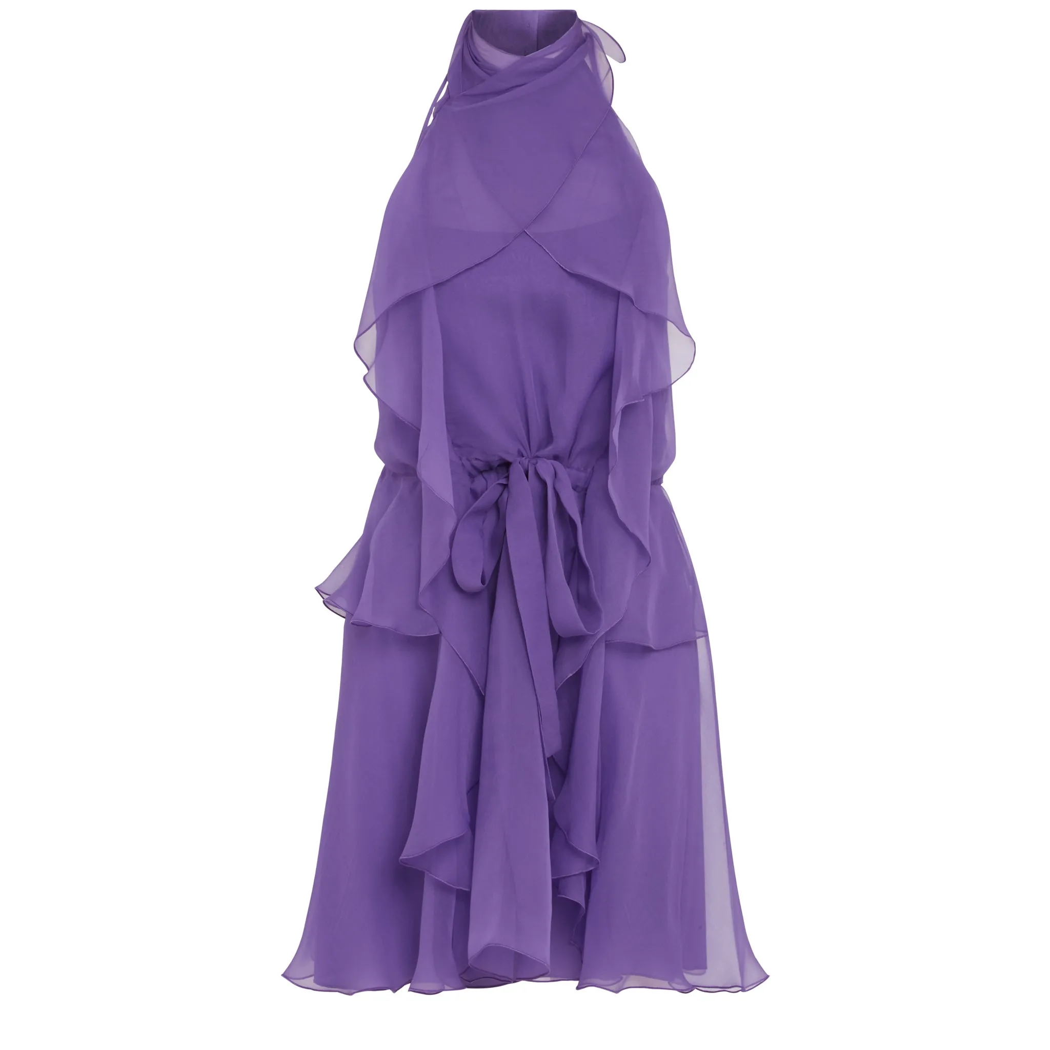 ALBERTA FERRETTI  Mini abito in seta viola