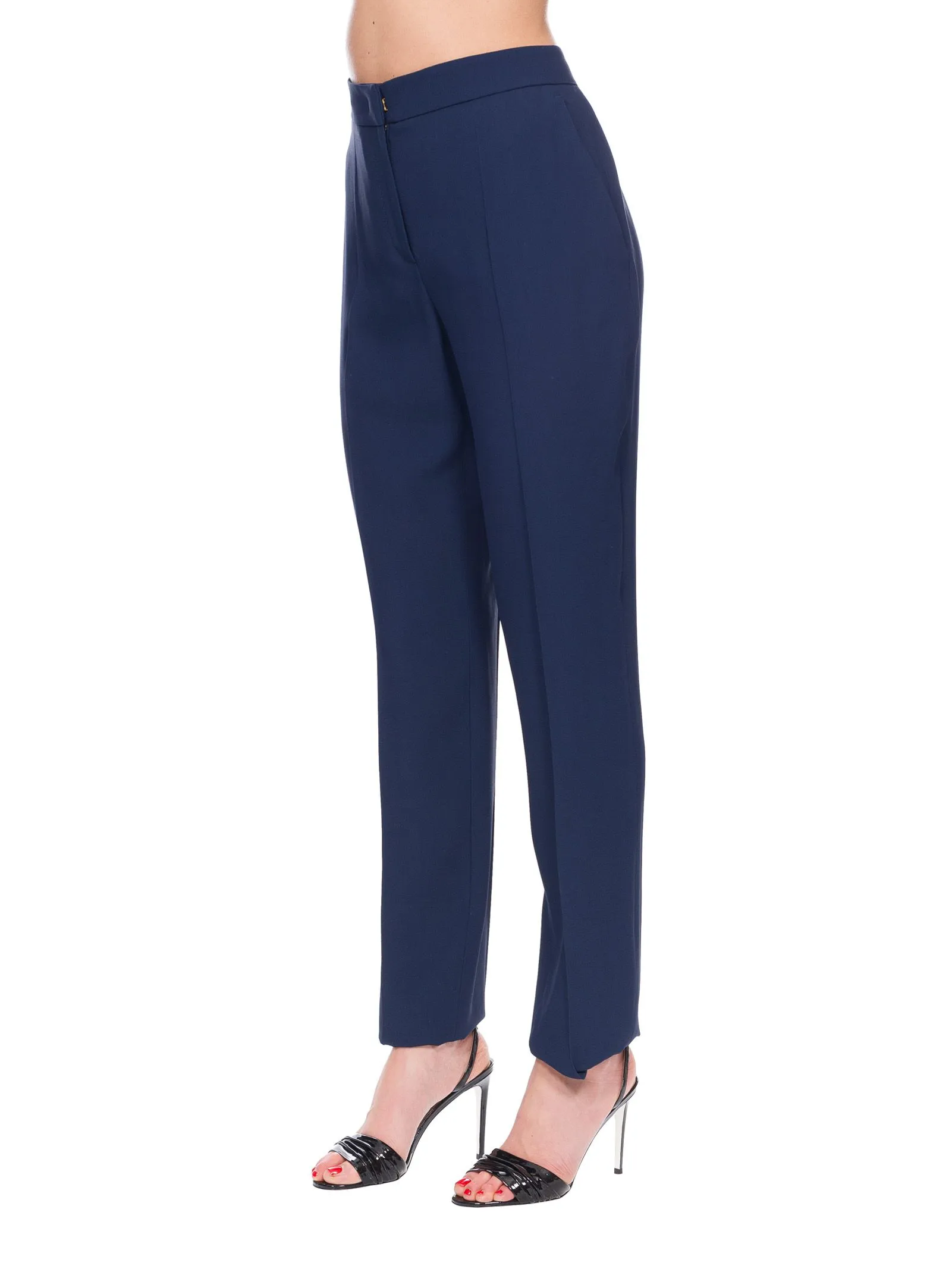 ALBERTA FERRETTI   PANTALONI BLU IN CREPE