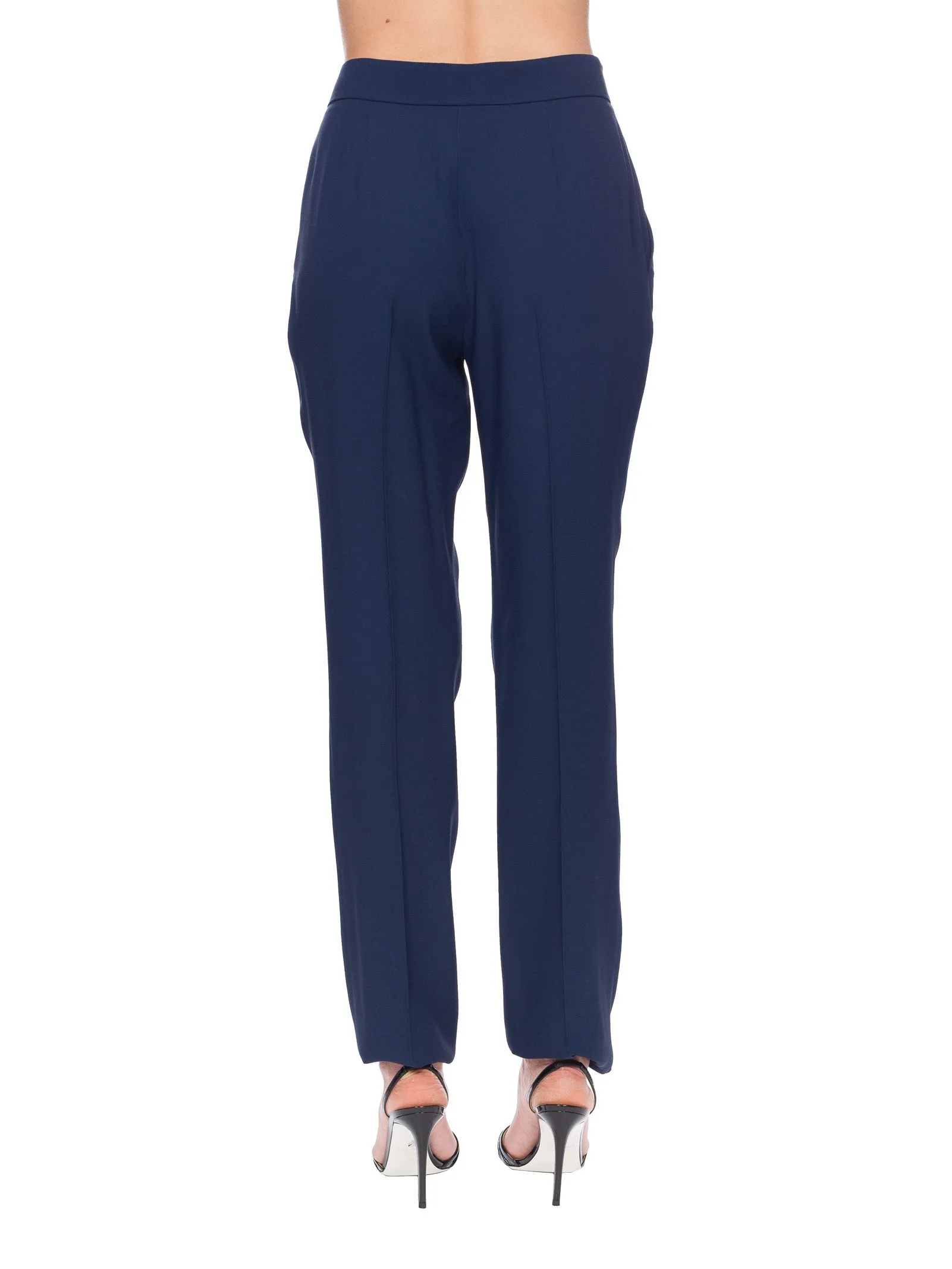 ALBERTA FERRETTI   PANTALONI BLU IN CREPE