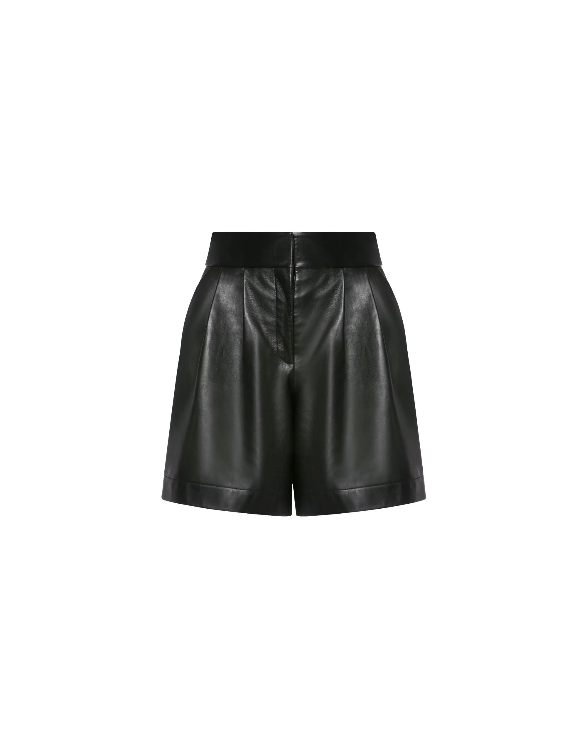 ALBERTA FERRETTI   SHORTS NERO IN PELLE