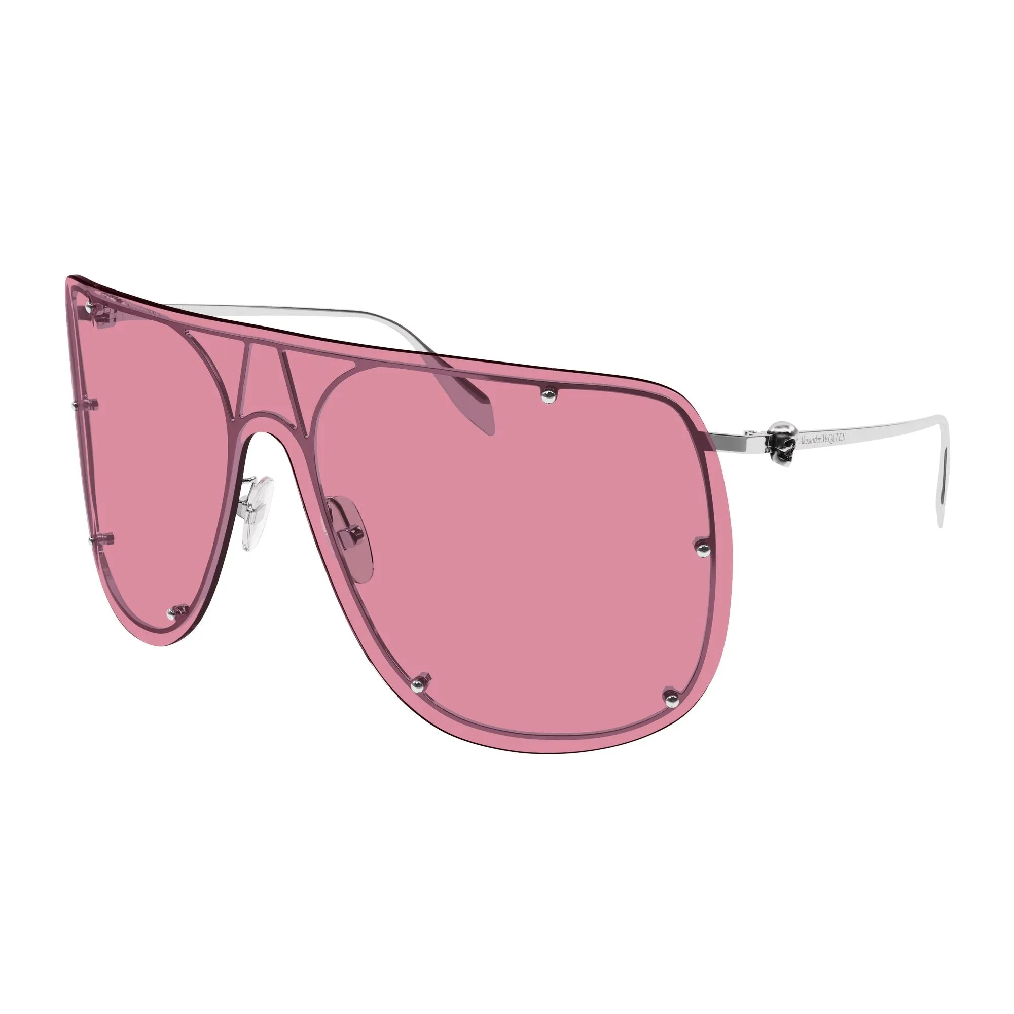   Alexander McQueen AM0313S - 003 D'argento | Occhiale Da Sole Unisex 