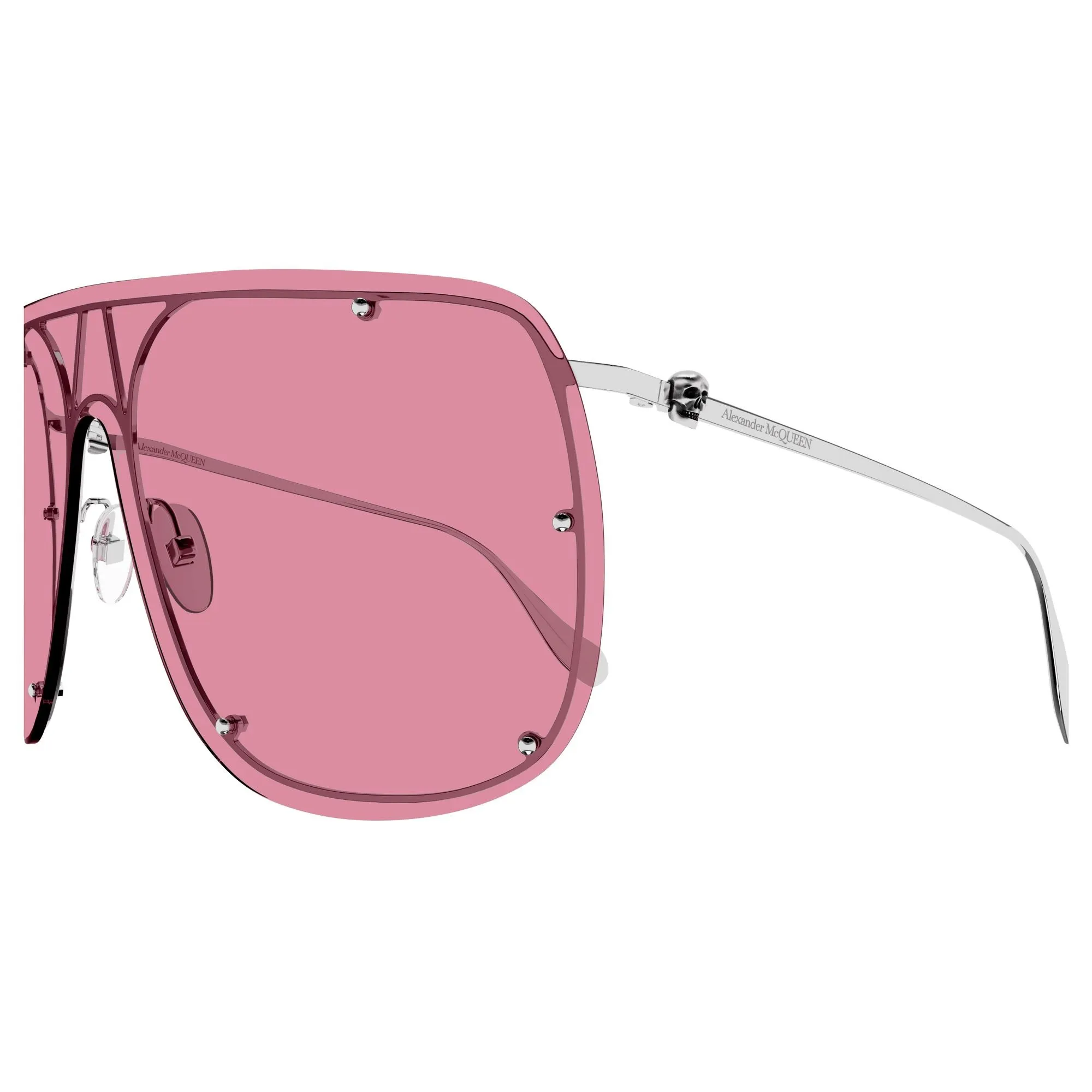   Alexander McQueen AM0313S - 003 D'argento | Occhiale Da Sole Unisex 