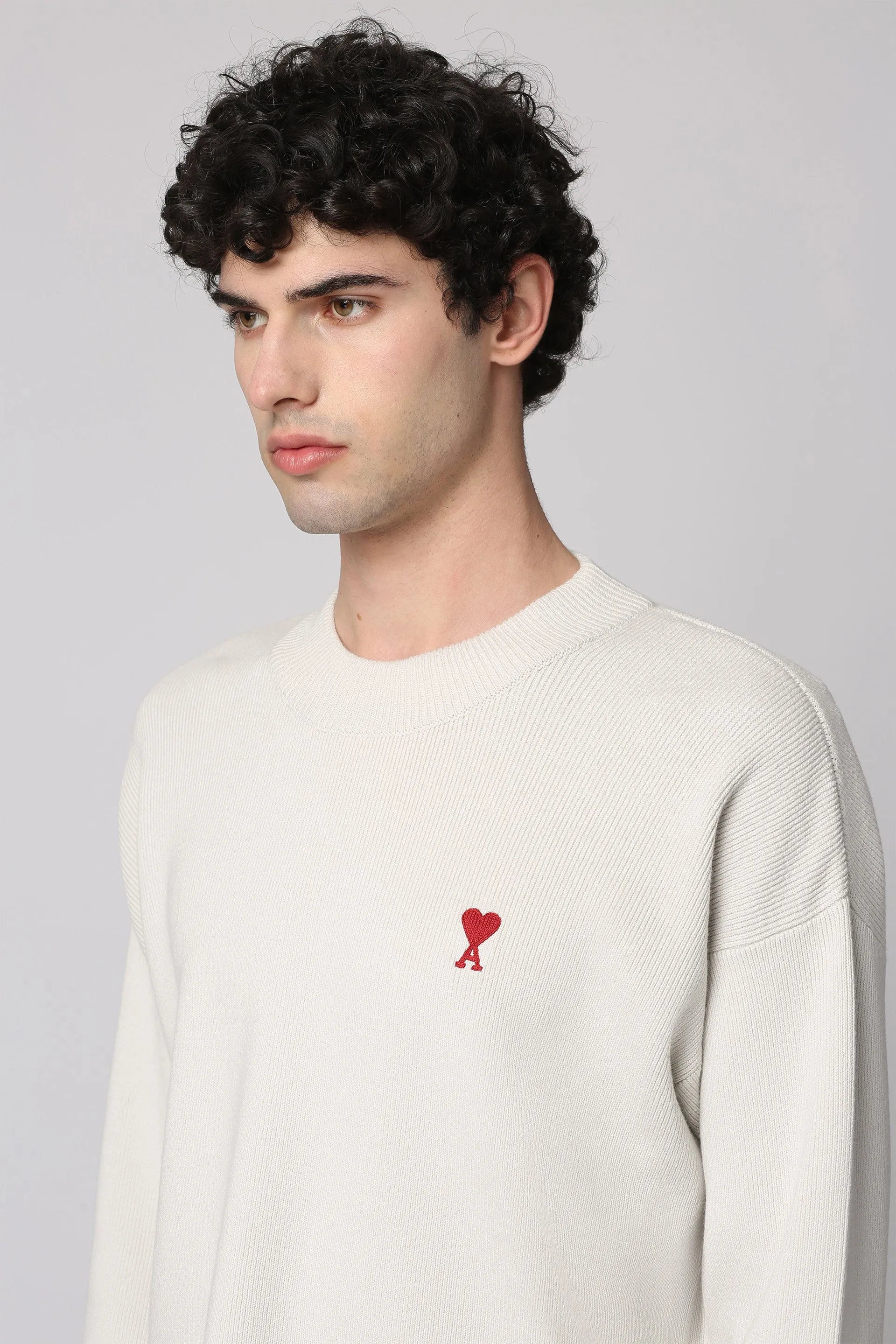 AMI PARIS Maglione girocollo in misto cotone